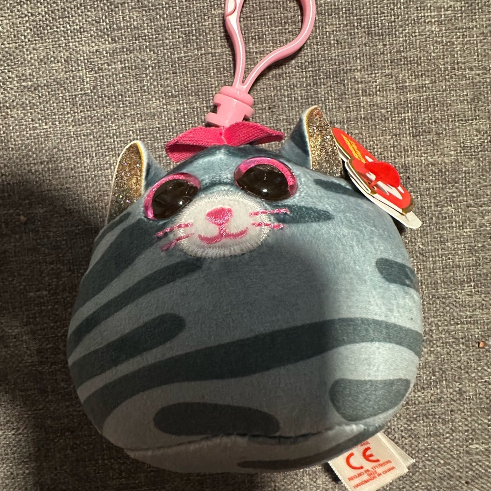 TY Squishy Beanie Kiki Clip Keychain‎ New